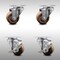 Service Caster 3.5 Inch SS High Temp Glass Filled Nylon Top Plate Caster Set with 2 Brakes SCC SCC-SS20S3514-GFNSHT-2-TLB-2 - alternate 1